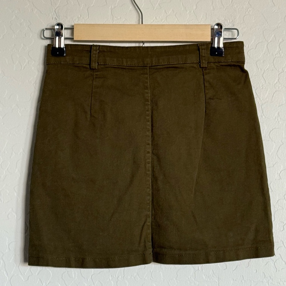 5/$25 - Olive Green Mini Skirt - 2 - Picture 2 of 2